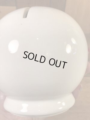 スマイルフェイスのセラミック製の70’sヴィンテージコインバンク