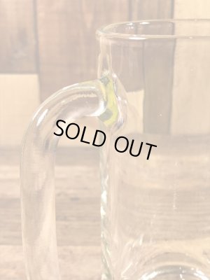 スマイルフェイスが描かれたガラス製の70’sヴィンテージジョッキグラス