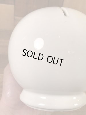 スマイルの陶器製の70年代ビンテージ貯金箱