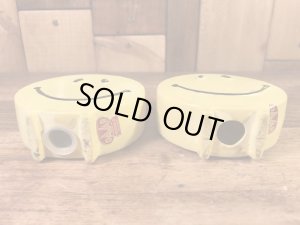 スマイルフェイスのセラミック製の60’sヴィンテージソルト&ペッパー