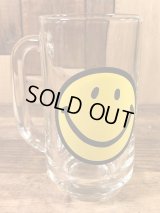 Smile Glass Beer Mug　スマイル　ビンテージ　ビアジョッキ　スマイルフェイス　70年代