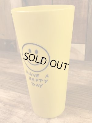 “Have A Happy Day”のスマイルフェイスの70’sヴィンテージプラスチックコップ