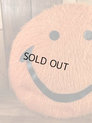 スマイルの布製の70年代ビンテージクッション