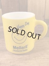 Smile “Have A Happy Day” Mellaril Milk Glass Mug　スマイル　ビンテージ　マグカップ　ミルクガラス　70年代