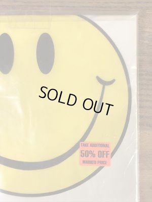 スマイルフェイスのビニール製の80’s〜ヴィンテージテーブルカバー