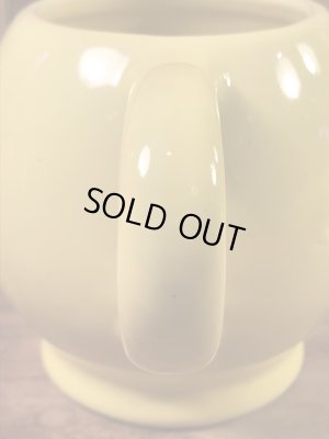 スマイルフェイスのセラミック製の70’sヴィンテージマグカップ