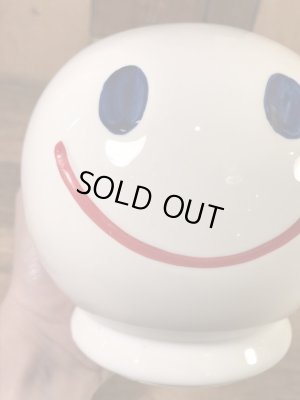 スマイルの陶器製の70年代ビンテージ貯金箱