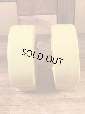 スマイルフェイスのセラミック製の60’sヴィンテージソルト&ペッパー