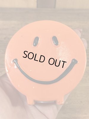 スマイルの陶器製の60年代ビンテージ塩コショウ入れ