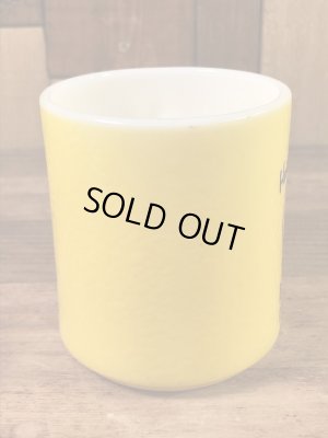 スマイルフェイスとHave A Happy Dayが描かれた70’sヴィンテージヘーゼルアトラスマグ