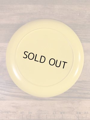 スマイルフェイスと“I Ate The Whole Thing!”のメッセージが書かれた70’sヴィンテージプラスチックプレート