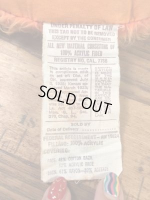 スマイルの布製の70年代ビンテージクッション