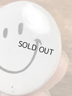 “Creative House”のスマイルフェイスの70’sヴィンテージ缶バッチ