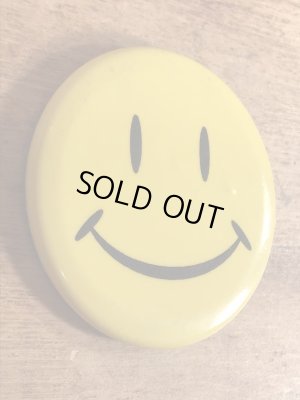 スマイルの金属製の80年代〜ビンテージ缶バッジ