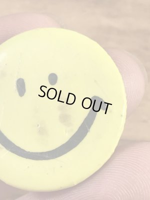 Button Worksのスマイルフェイスの70’sヴィンテージ缶バッチ