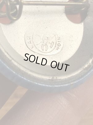 ユニオンラベルの刻印が付いたスマイルの70年代ビンテージ缶バッジ