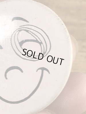 Creative Houseのスマイルフェイスの70’sヴィンテージ缶バッチ