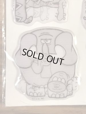 動物が描かれたレンチキュラーの80年代ビンテージプクプクシール