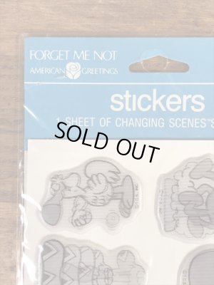 動物が描かれたレンチキュラーの80年代ビンテージプクプクシール