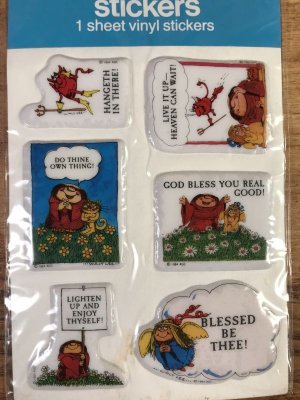 デビルとエンジェルとモンクが描かれた80’sヴィンテージパフステッカー