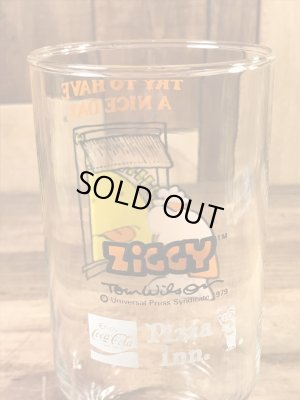 Pizza Innから配布されたジギーの70年代ビンテージガラスコップ