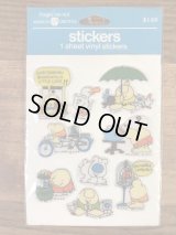 American Greetings “Ziggy” Vinyl Puff Stickers　ジギー　ビンテージ　パフステッカー　プクプクシール　80年代