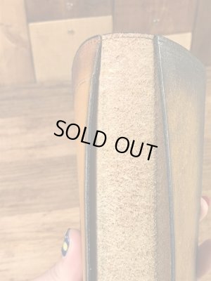 フラワーとカメが描かれたヒッピー調の70’sヴィンテージレザーウォレット