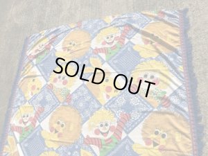 アニマルとボーイズ&ガールズのフリンジが付いた70’sヴィンテージキングサイズシーツ