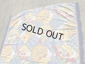 アニマルとボーイズ&ガールズのフリンジが付いた70’sヴィンテージキングサイズシーツ