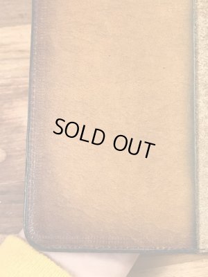 フラワーとカメが描かれたヒッピー調の70’sヴィンテージレザーウォレット