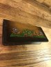 花と亀が描かれたヒッピー調の70年代ビンテージ革財布