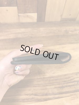 フラワーとカメが描かれたヒッピー調の70’sヴィンテージレザーウォレット