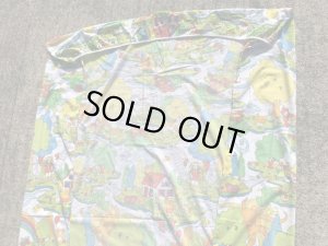 レインボーのポップアートの70’sヴィンテージBoxシーツ