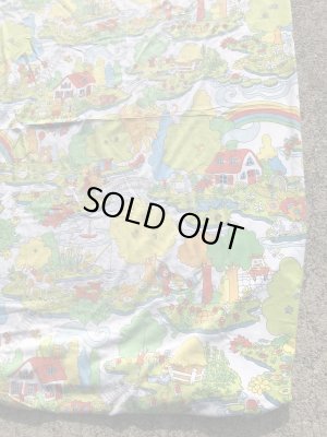 レインボーのポップアートの70’sヴィンテージBoxシーツ