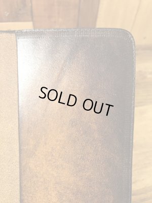 フラワーとカメが描かれたヒッピー調の70’sヴィンテージレザーウォレット