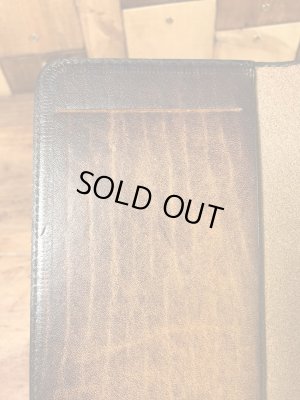 フラワーとカメが描かれたヒッピー調の70’sヴィンテージレザーウォレット