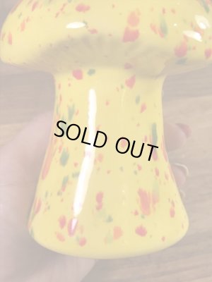 陶器製のキノコの70年代ビンテージ置物