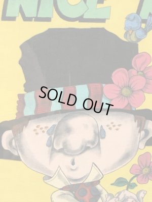 “Be Nice To Me...”のメッセージが書かれたヒッピーの70’sヴィンテージピクチャーアート