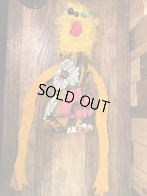 ヒッピー調のモンスターの70年代ビンテージパペットドール