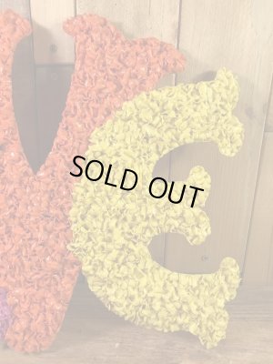 ラブのポップコーンアートの70年代ビンテージ壁掛け