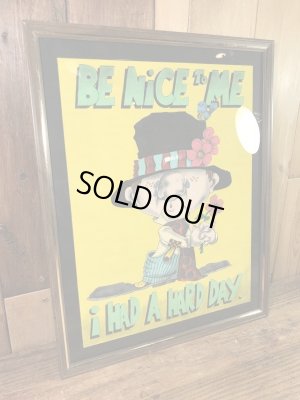 メッセージが書かれたヒッピーアートの70年代ビンテージピクチャーフレーム