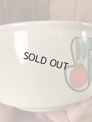 ベジタブルの柄のセラミック製の70’sヴィンテージスーパーマグ