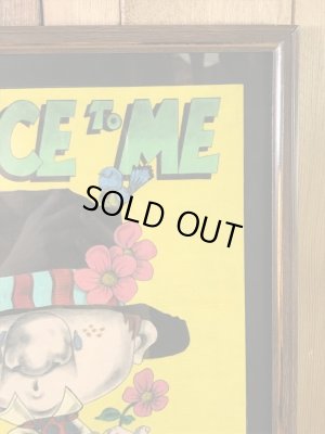 メッセージが書かれたヒッピーアートの70年代ビンテージピクチャーフレーム