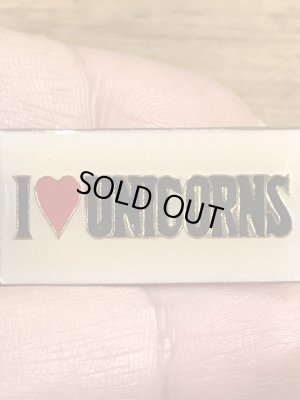 I Love Unicornと書かれた70~80’sヴィンテージエナメルピンズ