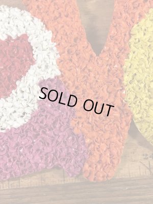 ラブのポップコーンアートの70年代ビンテージ壁掛け