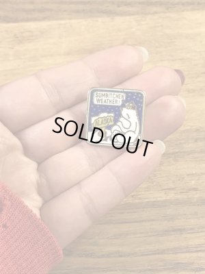 アラスカのシロクマの70〜80年代ビンテージピンバッジ