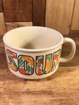 Vegetable “Soup” Ceramic Soup Mug　野菜　ビンテージ　スープマグ　70年代