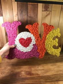 他の写真3: “Love” Popcorn Art Melted Wall Decoration　ラブ　ビンテージ　ポップコーンアート　デコレーション　70年代