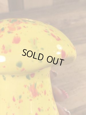 陶器製のキノコの70年代ビンテージ置物