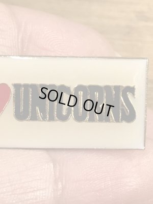 I Love Unicornと書かれた70~80’sヴィンテージエナメルピンズ